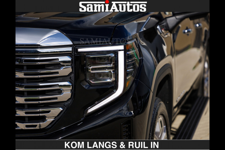 GMC Sierra DENALI | All-In Prijs | 6,2 V8 Full Option | De Meest Luxe Pick-Up in zijn Klasse | Comfortabele Dubbele Cabine met Royale 5 Zitplaatsen | BPM vrij | Nu Leverbaar uit Voorraad | Voorraad Nr 1539 | De specialist in Amerikaanse pick‑ups in Nederland en Europa.