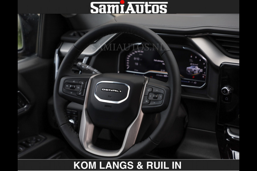 GMC Sierra DENALI | All-In Prijs | 6,2 V8 Full Option | De Meest Luxe Pick-Up in zijn Klasse | Comfortabele Dubbele Cabine met Royale 5 Zitplaatsen | BPM vrij | Nu Leverbaar uit Voorraad | Voorraad Nr 1539 | De specialist in Amerikaanse pick‑ups in Nederland en Europa.