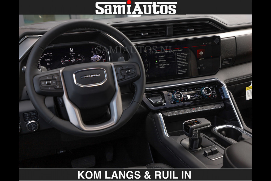 GMC Sierra DENALI | All-In Prijs | 6,2 V8 Full Option | De Meest Luxe Pick-Up in zijn Klasse | Comfortabele Dubbele Cabine met Royale 5 Zitplaatsen | BPM vrij | Nu Leverbaar uit Voorraad | Voorraad Nr 1539 | De specialist in Amerikaanse pick‑ups in Nederland en Europa.