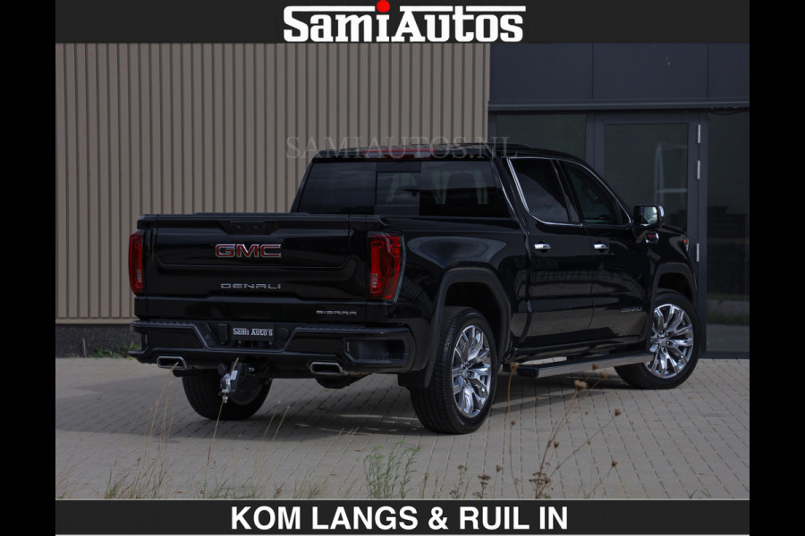 GMC Sierra DENALI | All-In Prijs | 6,2 V8 Full Option | De Meest Luxe Pick-Up in zijn Klasse | Comfortabele Dubbele Cabine met Royale 5 Zitplaatsen | BPM vrij | Nu Leverbaar uit Voorraad | Voorraad Nr 1539 | De specialist in Amerikaanse pick‑ups in Nederland en Europa.
