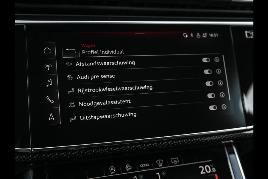 Audi Q7 4.0 TFSI SQ7 quattro Panoramadak | Keramische Remmen | Alcantara Hemel | Carbon Interieur | B&O | HUD | Luchtvering | Stoelverwarming V+A | Camera | Ambiance Interieur | Stuurverwarming | Achterasbesturing |