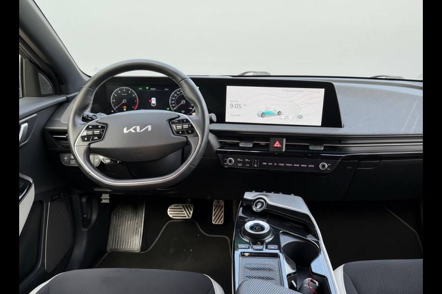 Kia Ev6 GT-Line 77.4 kWh, mat grijs, panoramadak, trekhaak, rondom zicht camera,warmtepomp,1 e eigenaar, NL auto met nap