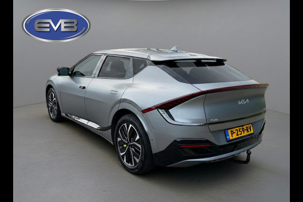 Kia Ev6 GT-Line 77.4 kWh, mat grijs, panoramadak, trekhaak, rondom zicht camera,warmtepomp,1 e eigenaar, NL auto met nap