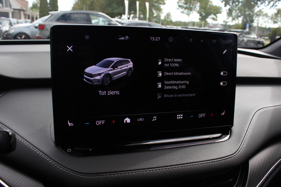 Škoda ENYAQ iV 60 Sportline / SoH 93,4% / Camera / Leder&Alcantara / Matrix LED / Keyless / 20'' / CarPlay / Stuur+Stoelverwarmd / DAB / Cruise Control