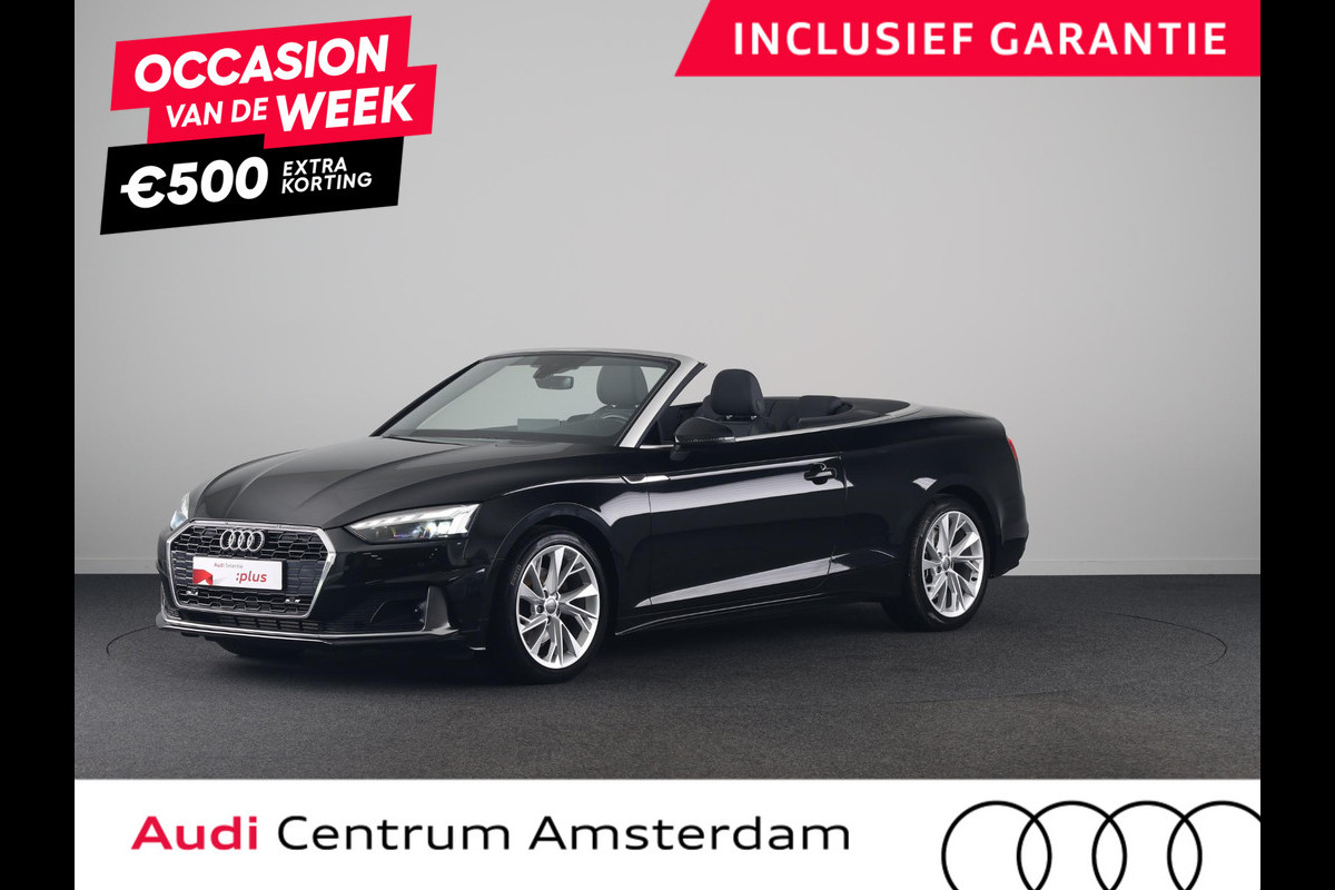 Audi A5 Cabriolet 40 TFSI Launch edition Sport 190pk | lederen bekleding, | Nekverwarming | matrix LED koplampen | Navigatiesysteem full map | Voorstoelen verwarmd
