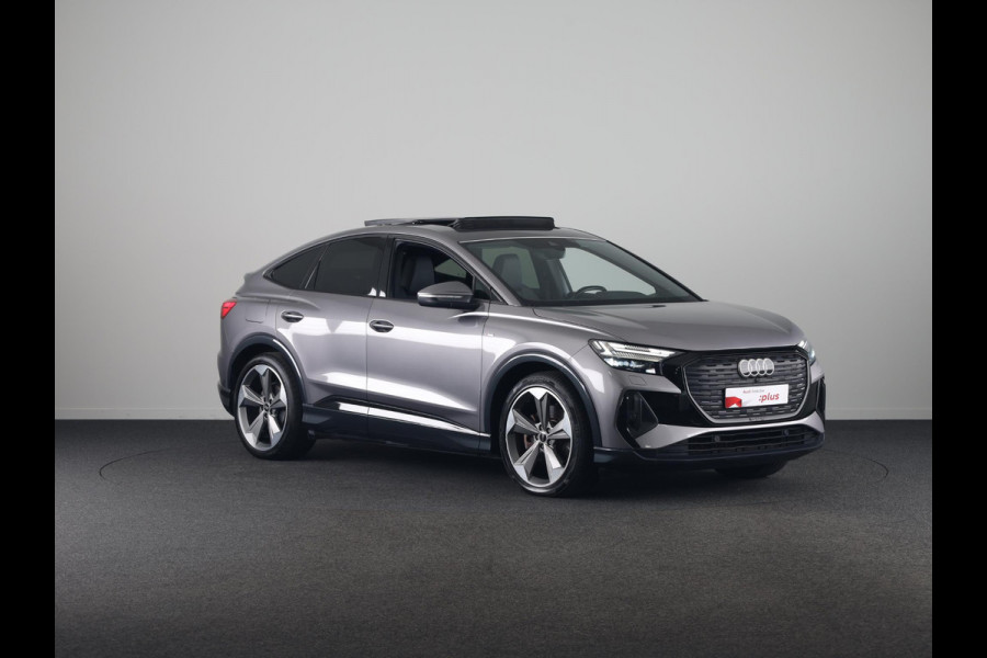 Audi Q4 Sportback e-tron 40 S edition 77 kWh 204 pk | Navigatie | Warmtepomp | Panoramadak | Parkeersensoren | Achteruitrijcamera | Lederen bekleding | Lichtmetalen velgen 21" | SONOS soundsystem | S-Line |
