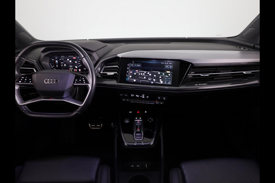 Audi Q4 Sportback e-tron 40 S edition 77 kWh 204 pk | Navigatie | Warmtepomp | Panoramadak | Parkeersensoren | Achteruitrijcamera | Lederen bekleding | Lichtmetalen velgen 21" | SONOS soundsystem | S-Line |