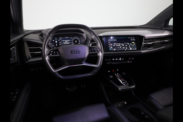Audi Q4 Sportback e-tron 40 S edition 77 kWh 204 pk | Navigatie | Warmtepomp | Panoramadak | Parkeersensoren | Achteruitrijcamera | Lederen bekleding | Lichtmetalen velgen 21" | SONOS soundsystem | S-Line |
