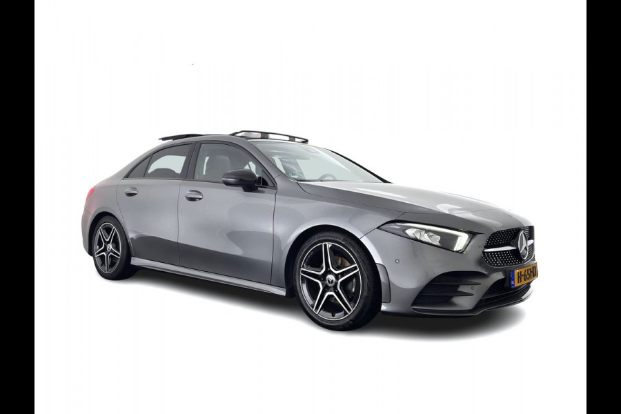 Mercedes-Benz A-Klasse 200 AMG Sportpack Business Solution (INCL-BTW) Aut. *PANO | LEATHER-MICROFIBRE | FULL-LED | HEATED-SPORTSEATS | WIDESCREEN-DIGIOCKPIT | DAB+ | NAVI-FULLMAP | CAMERA | PRIVACYGLASS | SHIFTPADDLES | 18''ALU*