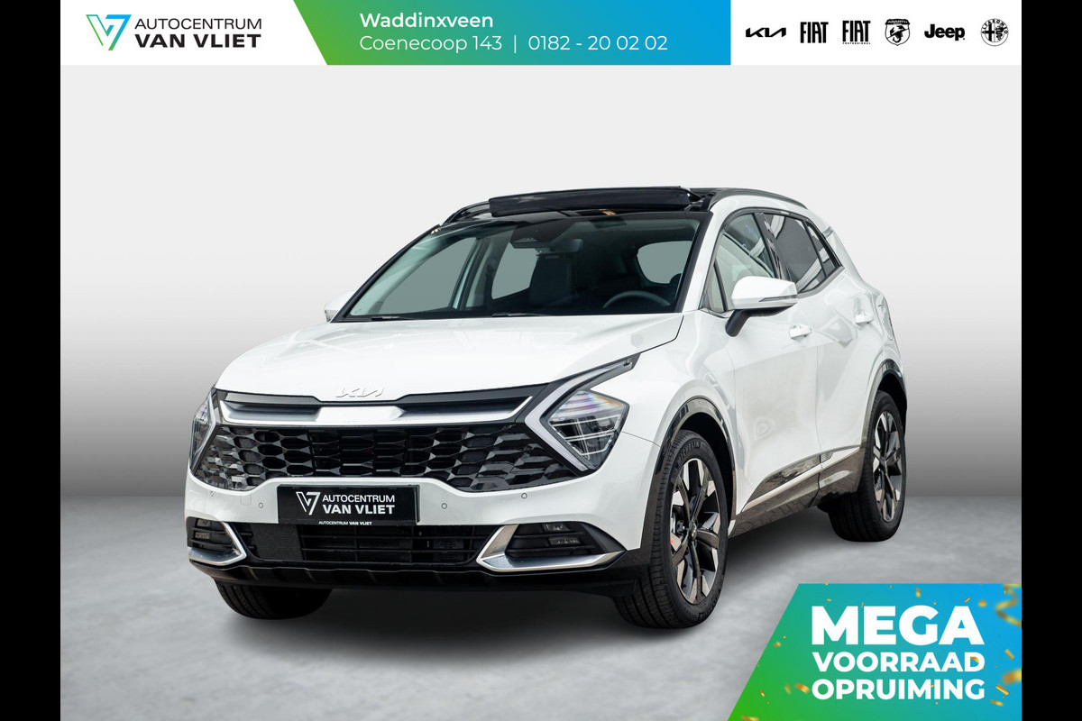 Kia Sportage 1.6 T-GDi Plug-in Hybrid AWD DynamicPlusLine | Uit voorraad leverbaar! | Navi. | Clima. | Panodak | Adapt. Cruise. | Dodehoekassistentie | Stoel & Stuur verwarming | 19" velgen