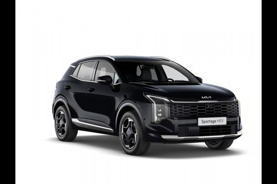 Kia Sportage 1.6 T-GDi Hybrid Black Edition Advanced | Actieprijs* | Navi. | Clima. | Adapt. Cruise. | Stoel&Stuur Verwarming | Panodak | Dodehoekassistentie | Black Edition Zwart Suede/Leder Bekleding