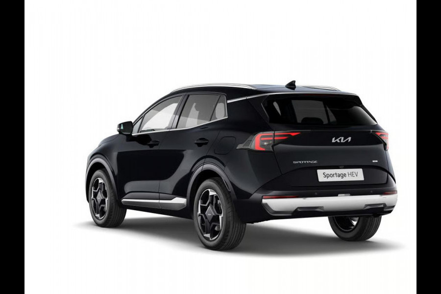 Kia Sportage 1.6 T-GDi Hybrid Black Edition Advanced | Actieprijs* | Navi. | Clima. | Adapt. Cruise. | Stoel&Stuur Verwarming | Panodak | Dodehoekassistentie | Black Edition Zwart Suede/Leder Bekleding