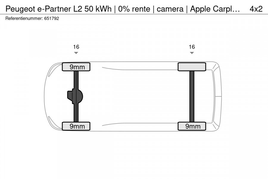 Peugeot e-Partner L2 50 kWh | 0% rente | camera | Apple Carplay/Android Auto | laadruimtebetimmering | Comfort stoelen | rijklaarprijs
