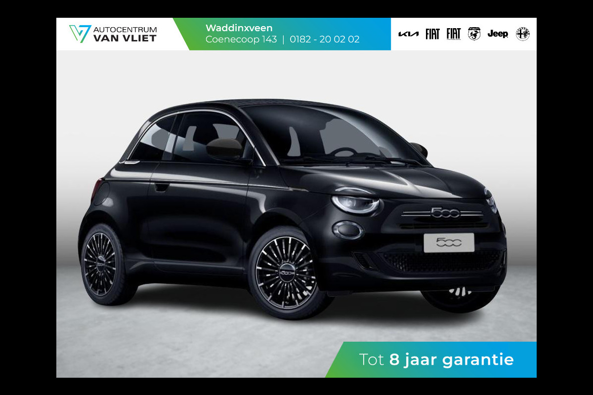Fiat 500C Hybrid La Prima Cabrio | Clima | LED | PDC | JBL Premium Audio | 17" | Camera | Canneloni Ivory/Piombo interieur