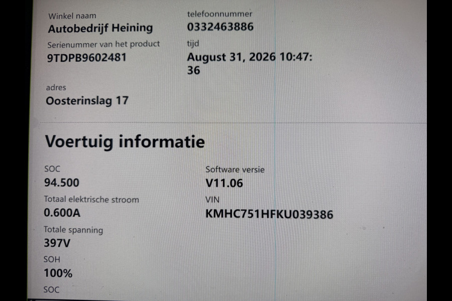 Hyundai IONIQ Comfort EV Camera. Navi. Apple-carplay. Baterrij 100%