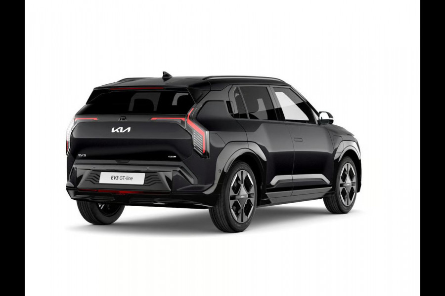 Kia EV3 GT-PlusLine 81.4 kWh | Actieprijs* | Navi. | Clima. | Adapt. Cruise. | Stoel&Stuur Verwarming | Glazen Kanteldak | Harman Kardon | Vegan Lederen Stoelbekleding 'GT-Line | Slimme Parkeerassistentie | Dodehoekcamera