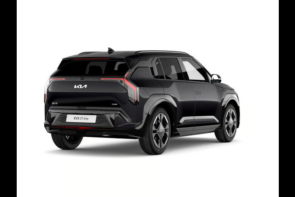 Kia EV3 GT-PlusLine 81.4 kWh | Actieprijs* | Navi. | Clima. | Adapt. Cruise. | Stoel&Stuur Verwarming | Glazen Kanteldak | Harman Kardon | Vegan Lederen Stoelbekleding 'GT-Line | Slimme Parkeerassistentie | Dodehoekcamera