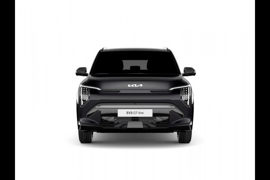 Kia EV3 GT-PlusLine 81.4 kWh | Actieprijs* | Navi. | Clima. | Adapt. Cruise. | Stoel&Stuur Verwarming | Glazen Kanteldak | Harman Kardon | Vegan Lederen Stoelbekleding 'GT-Line | Slimme Parkeerassistentie | Dodehoekcamera