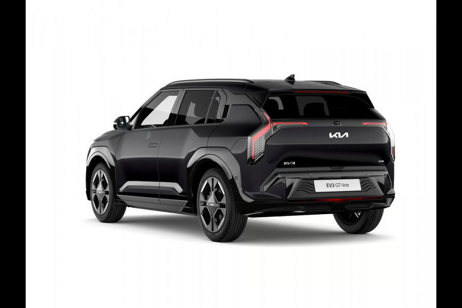 Kia EV3 GT-PlusLine 81.4 kWh | Actieprijs* | Navi. | Clima. | Adapt. Cruise. | Stoel&Stuur Verwarming | Glazen Kanteldak | Harman Kardon | Vegan Lederen Stoelbekleding 'GT-Line | Slimme Parkeerassistentie | Dodehoekcamera