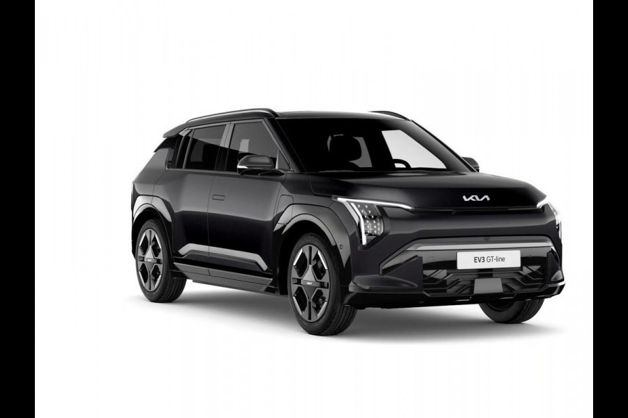 Kia EV3 GT-PlusLine 81.4 kWh | Actieprijs* | Navi. | Clima. | Adapt. Cruise. | Stoel&Stuur Verwarming | Glazen Kanteldak | Harman Kardon | Vegan Lederen Stoelbekleding 'GT-Line | Slimme Parkeerassistentie | Dodehoekcamera