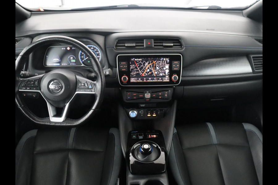 Nissan LEAF e+ Tekna 62 kWh | SOH 89.4% | Leder | Stuur/stoel verwarming | 360 camera | Adaptive cruise | Carplay | BOSE sound | Climate control | Dodehoek detectie | Full LED | Trekhaak |