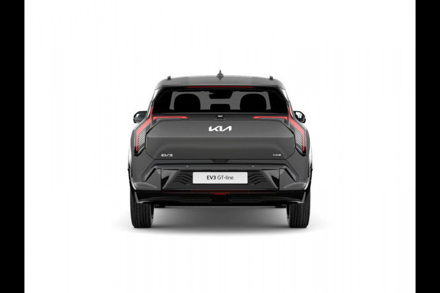 Kia EV3 GT-PlusLine 81.4 kWh | Actieprijs* | Navi. | Clima. | Adapt. Cruise. | Stoel&Stuur Verwarming | Glazen Kanteldak | Harman Kardon | Vegan Lederen Stoelbekleding 'GT-Line | Slimme Parkeerassistentie | Dodehoekcamera