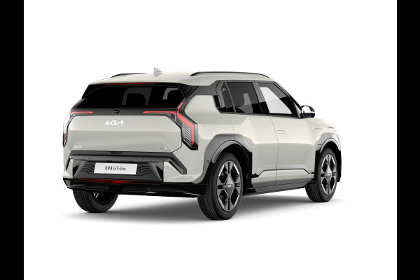 Kia EV3 GT-PlusLine 81.4 kWh | Actieprijs* | Navi. | Clima. | Adapt. Cruise. | Stoel&Stuur Verwarming | Glazen Kanteldak | Harman Kardon | Vegan Lederen Stoelbekleding 'GT-Line | Slimme Parkeerassistentie | Dodehoekcamera