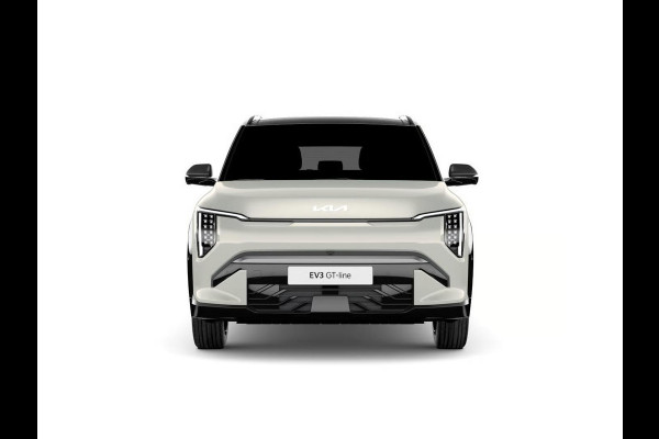 Kia EV3 GT-PlusLine 81.4 kWh | Actieprijs* | Navi. | Clima. | Adapt. Cruise. | Stoel&Stuur Verwarming | Glazen Kanteldak | Harman Kardon | Vegan Lederen Stoelbekleding 'GT-Line | Slimme Parkeerassistentie | Dodehoekcamera