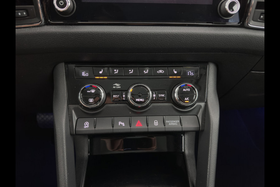 Škoda Kodiaq 1.5 TSI Business Edition [7-Pers.] (INCL-BTW) Aut. *LEATHER-FABRIC | FULL-LED | DIGI-COCKPIT | ADAPTIVE-CRUISE | HEATED-SPORTSEATS | CAMERA | KEYLESS | NAVI-FULLMAP | AMBIENTLIGHT | DAB+ | SHIFTPADDLES | ECC | PDC | 19''ALU*