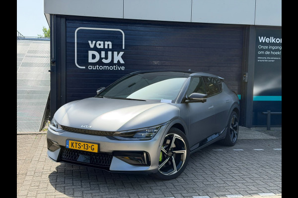 Kia Ev6 GT Performance 585 PK AWD 77.4 kWh Panoramadak Moonscape matte kleur 21" LMV HUD 360° Camera Meridian Leder/Alcantara  Adaptief Cruise