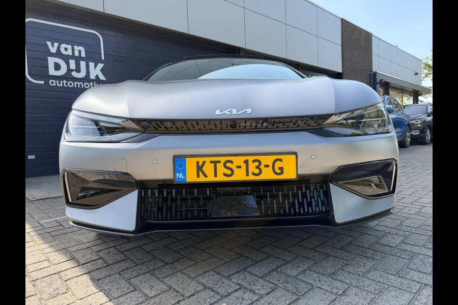 Kia Ev6 GT Performance 585 PK AWD 77.4 kWh Panoramadak Moonscape matte kleur 21" LMV HUD 360° Camera Meridian Leder/Alcantara  Adaptief Cruise