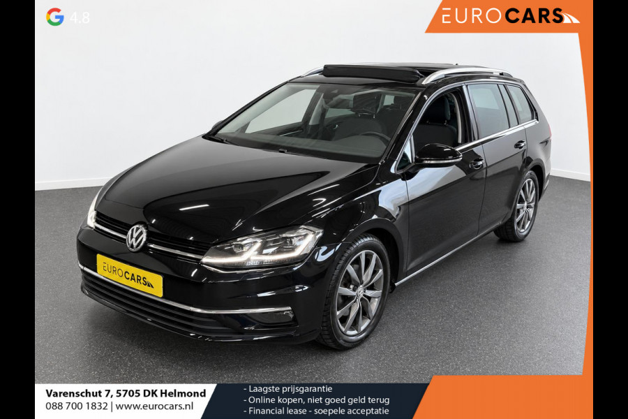 Volkswagen Golf Variant 1.5 TSI Highline 150pk Automaat Panoramadak Trekhaak Navigatie Apple Carplay Android Auto Camera Parkeersensoren Adaptive Cruise Control Full Led Stoelverwarming Climate Control Lichtmetalen velgen