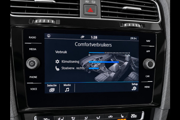 Volkswagen Golf Variant 1.5 TSI Highline 150pk Automaat Panoramadak Trekhaak Navigatie Apple Carplay Android Auto Camera Parkeersensoren Adaptive Cruise Control Full Led Stoelverwarming Climate Control Lichtmetalen velgen