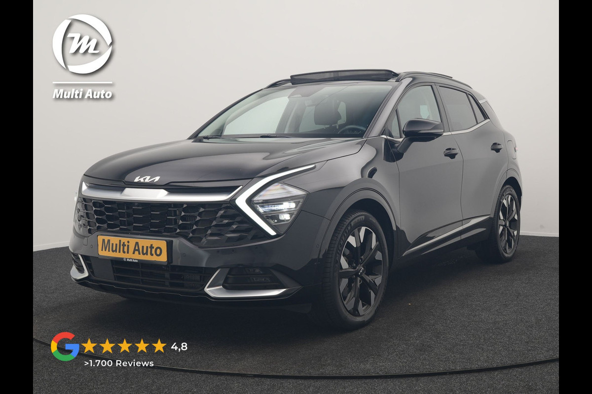 Kia Sportage 1.6 T-GDi PHEV AWD DynamicPlusLine 265pk Dealer O.H | Trekhaak Afn. | Panodak | Adaptive Cruise | 360 Camera | Harman / Kardon | Lederen Sportstoelen Memory & Ventilatie | Keyless | Apple Carplay | Blis | Stoelen & Stuur Verwarmd | Virtual | Navigatie | 19"L.M | Plug In Hybrid