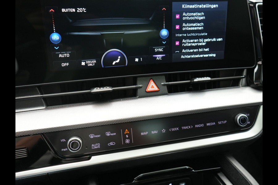 Kia Sportage 1.6 T-GDi PHEV AWD DynamicPlusLine 265pk Dealer O.H | Trekhaak Afn. | Panodak | Adaptive Cruise | 360 Camera | Harman / Kardon | Lederen Sportstoelen Memory & Ventilatie | Keyless | Apple Carplay | Blis | Stoelen & Stuur Verwarmd | Virtual | Navigatie | 19"L.M | Plug In Hybrid