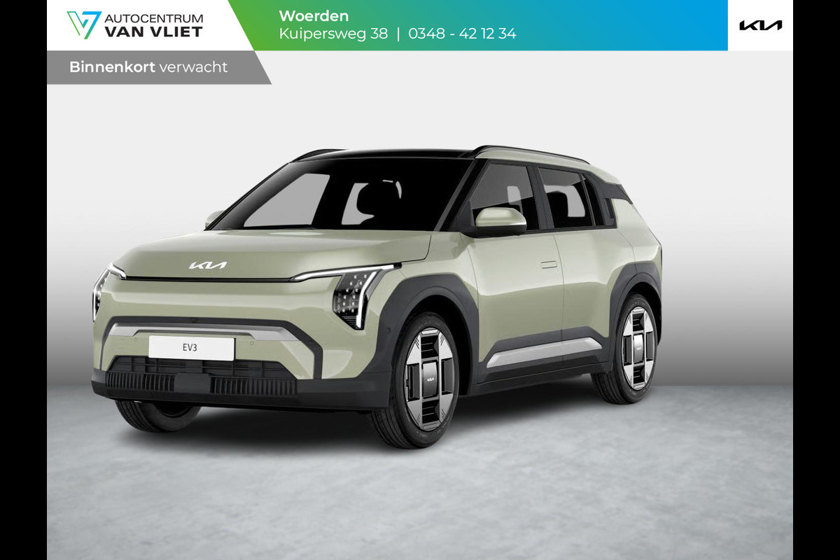 Kia EV3 Plus Advanced 81.4 kWh | Actieprijs* | Navi. | Clima. | Adapt. Cruise. | Dodehoekassistentie | Stoel&Stuur Verwarming | Glazen Schuif-/Kanteldak | Vegan Lederen Stoelbekleding | Harman Kardon