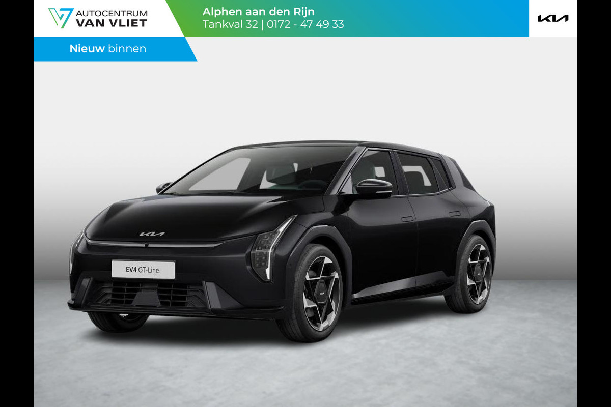 Kia EV4 GT-Line Business Edition 81.4 kWh | Actieprijs* | Navi. | Clima. | Stoel&Stuur Verwarming | Adapt. Cruise. | Dodehoekassistentie | Privacy Glass | GT-Line Vegan Lederen Bekleding