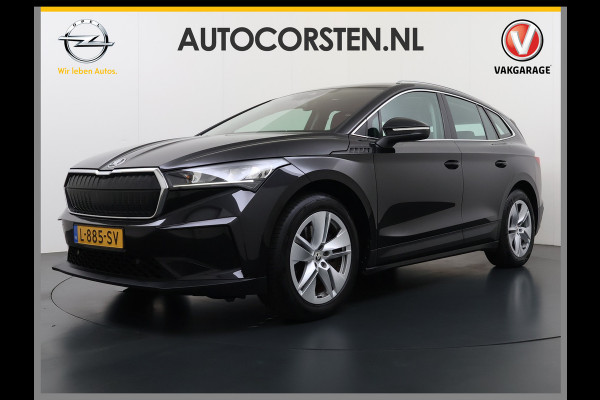 Škoda ENYAQ iV 80 204PK Warmtepomp Trekhaak SOH 92% Camera 3-Zone Ecc Stoel+Stuur+Achterbankverwarming Navi Apple Carplay Android Auto P-Assist Lmv Led Isofix Cruise Control Keyless-go Rijstrooksensor met correctie 1.000KG Trekgewicht 1e Eigenaar Origineel Nederlandse Auto