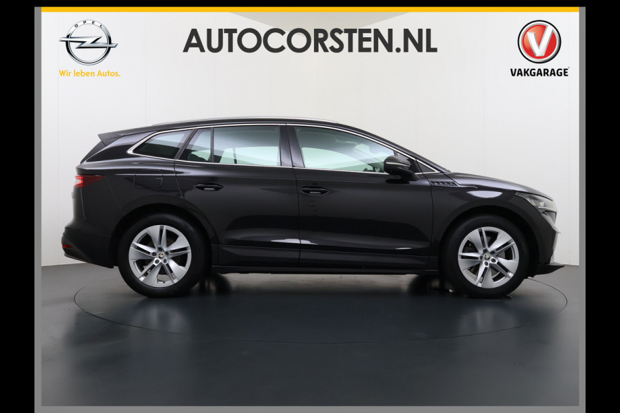 Škoda ENYAQ iV 80 204PK Warmtepomp Trekhaak SOH 92% Camera 3-Zone Ecc Stoel+Stuur+Achterbankverwarming Navi Apple Carplay Android Auto P-Assist Lmv Led Isofix Cruise Control Keyless-go Rijstrooksensor met correctie 1.000KG Trekgewicht 1e Eigenaar Origineel Nederlandse Auto