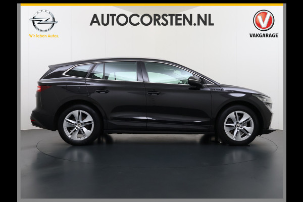 Škoda ENYAQ iV 80 204PK Warmtepomp Trekhaak SOH 92% Camera 3-Zone Ecc Stoel+Stuur+Achterbankverwarming Navi Apple Carplay Android Auto P-Assist Lmv Led Isofix Cruise Control Keyless-go Rijstrooksensor met correctie 1.000KG Trekgewicht 1e Eigenaar Origineel Nederlandse Auto