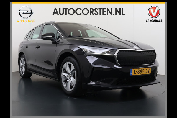 Škoda ENYAQ iV 80 204PK Warmtepomp Trekhaak SOH 92% Camera 3-Zone Ecc Stoel+Stuur+Achterbankverwarming Navi Apple Carplay Android Auto P-Assist Lmv Led Isofix Cruise Control Keyless-go Rijstrooksensor met correctie 1.000KG Trekgewicht 1e Eigenaar Origineel Nederlandse Auto