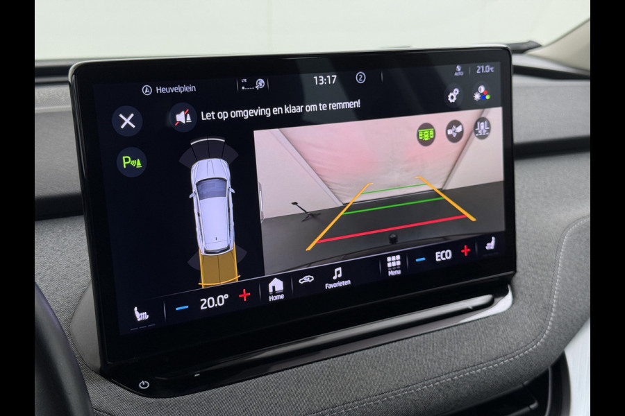 Škoda ENYAQ iV 80 204PK Warmtepomp Trekhaak SOH 92% Camera 3-Zone Ecc Stoel+Stuur+Achterbankverwarming Navi Apple Carplay Android Auto P-Assist Lmv Led Isofix Cruise Control Keyless-go Rijstrooksensor met correctie 1.000KG Trekgewicht 1e Eigenaar Origineel Nederlandse Auto
