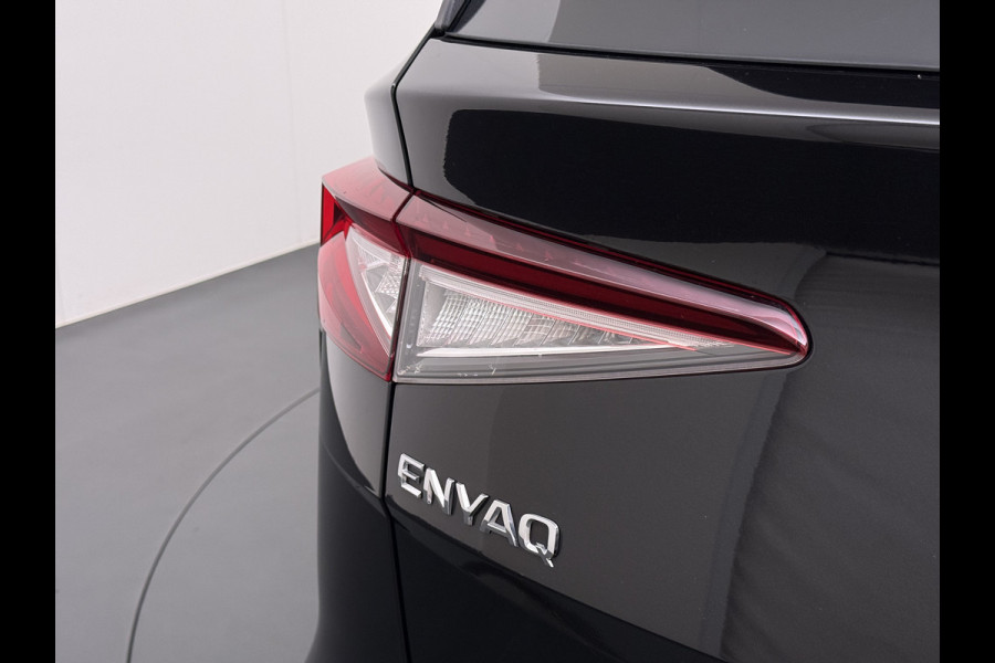 Škoda ENYAQ iV 80 204PK Warmtepomp Trekhaak SOH 92% Camera 3-Zone Ecc Stoel+Stuur+Achterbankverwarming Navi Apple Carplay Android Auto P-Assist Lmv Led Isofix Cruise Control Keyless-go Rijstrooksensor met correctie 1.000KG Trekgewicht 1e Eigenaar Origineel Nederlandse Auto
