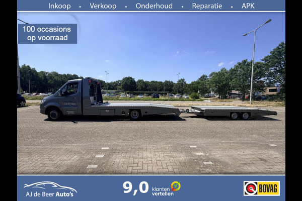 Mercedes-Benz Sprinter 519 3.0 CDI L3 EURO VI-D Tijhof Aluliner oprijwagen full optie met aanhanger