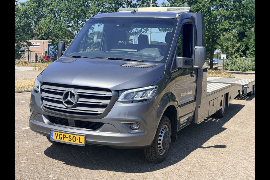 Mercedes-Benz Sprinter 519 3.0 CDI L3 EURO VI-D Tijhof Aluliner oprijwagen full optie met aanhanger