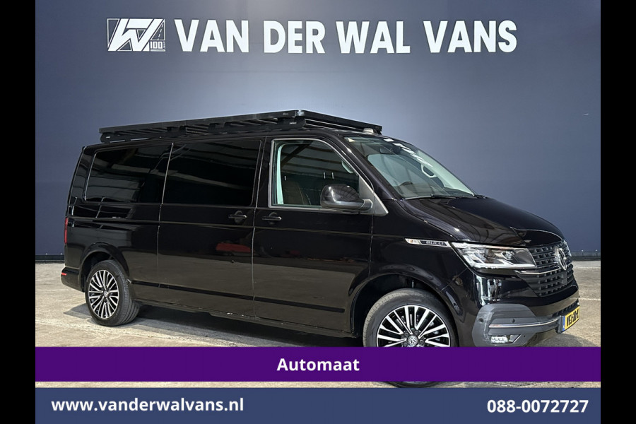 Volkswagen Transporter 2.0 TDI 200pk Automaat L2H1 Bulli inrichting Euro6 Airco | Camera | 2500kg Trekhaak | Imperiaal | Apple Carplay | LED Adaptieve Cruisecontrol, Android Auto LM Velgen, Lederen bekleding, Stoelverwarming, Parkeersensoren