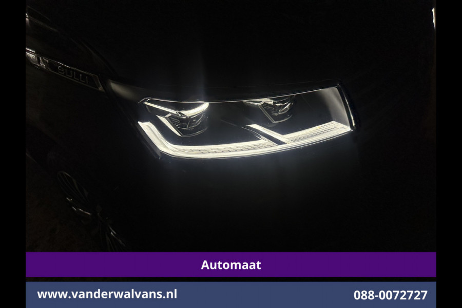 Volkswagen Transporter 2.0 TDI 200pk Automaat L2H1 Bulli inrichting Euro6 Airco | Camera | 2500kg Trekhaak | Imperiaal | Apple Carplay | LED Adaptieve Cruisecontrol, Android Auto LM Velgen, Lederen bekleding, Stoelverwarming, Parkeersensoren