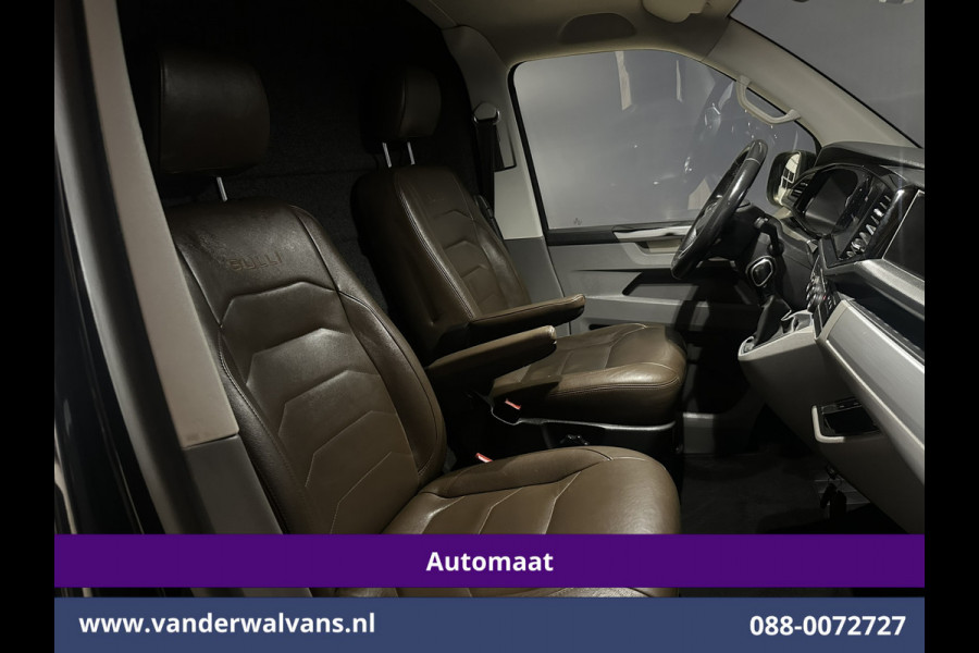 Volkswagen Transporter 2.0 TDI 200pk Automaat L2H1 Bulli inrichting Euro6 Airco | Camera | 2500kg Trekhaak | Imperiaal | Apple Carplay | LED Adaptieve Cruisecontrol, Android Auto LM Velgen, Lederen bekleding, Stoelverwarming, Parkeersensoren