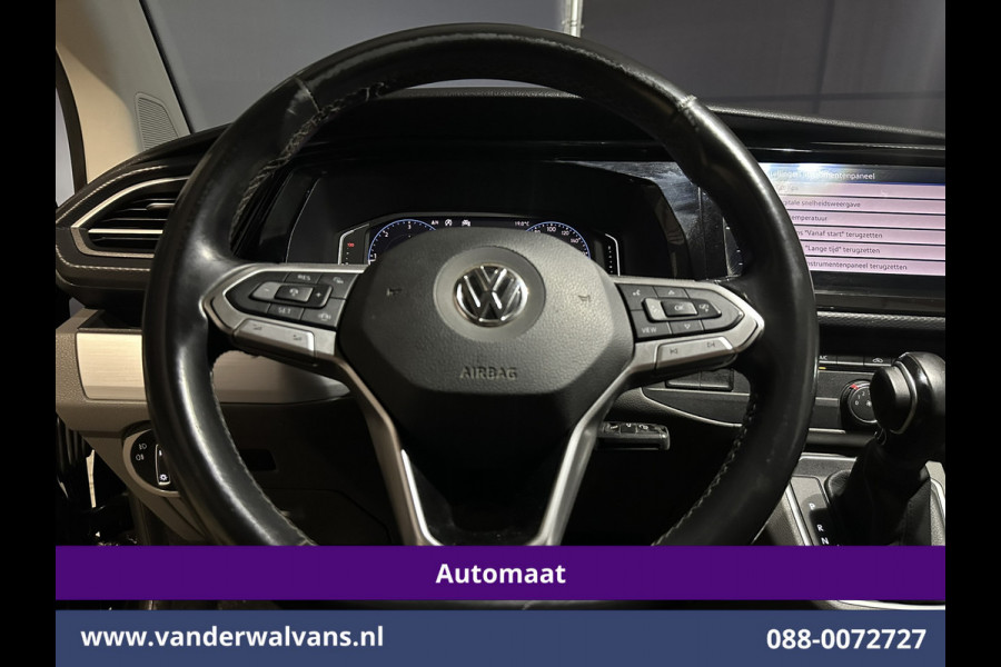 Volkswagen Transporter 2.0 TDI 200pk Automaat L2H1 Bulli inrichting Euro6 Airco | Camera | 2500kg Trekhaak | Imperiaal | Apple Carplay | LED Adaptieve Cruisecontrol, Android Auto LM Velgen, Lederen bekleding, Stoelverwarming, Parkeersensoren