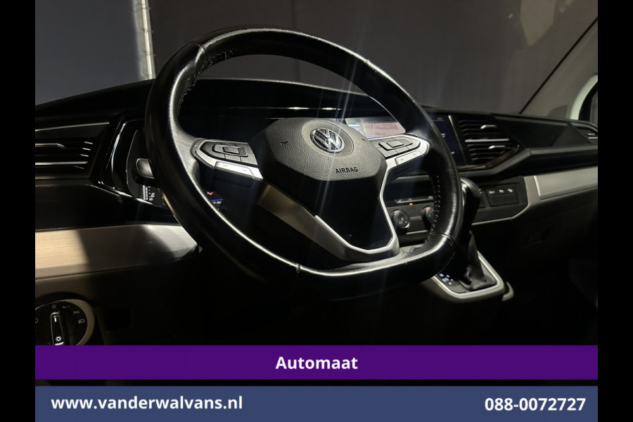 Volkswagen Transporter 2.0 TDI 200pk Automaat L2H1 Bulli inrichting Euro6 Airco | Camera | 2500kg Trekhaak | Imperiaal | Apple Carplay | LED Adaptieve Cruisecontrol, Android Auto LM Velgen, Lederen bekleding, Stoelverwarming, Parkeersensoren